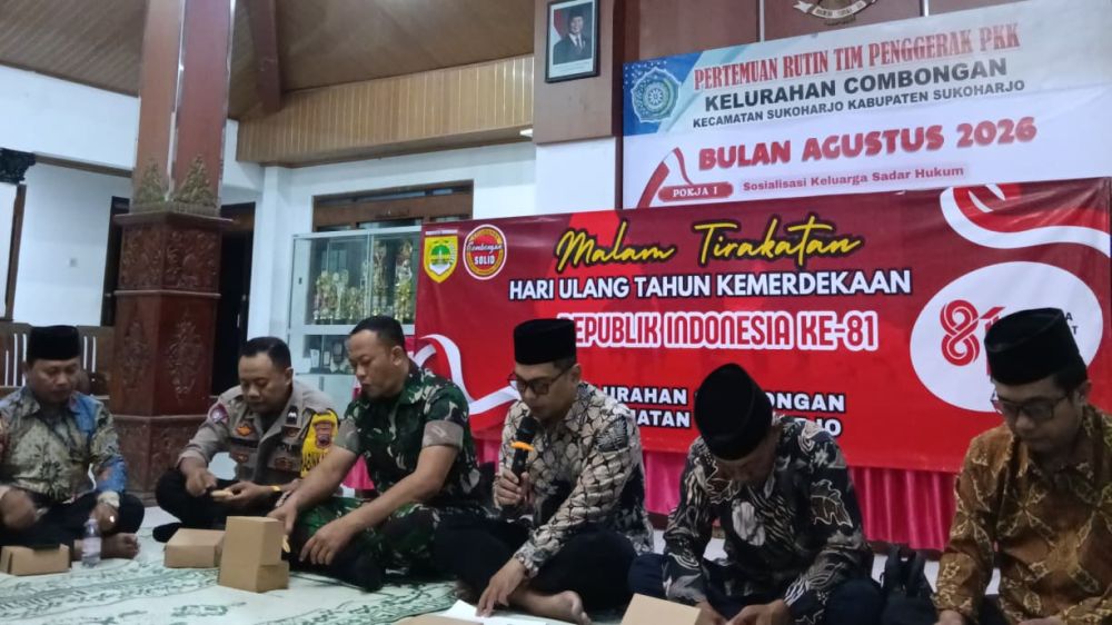 Malam Tirakatan HUT ke-81 Kemerdekaan RI di Kelurahan Combongan